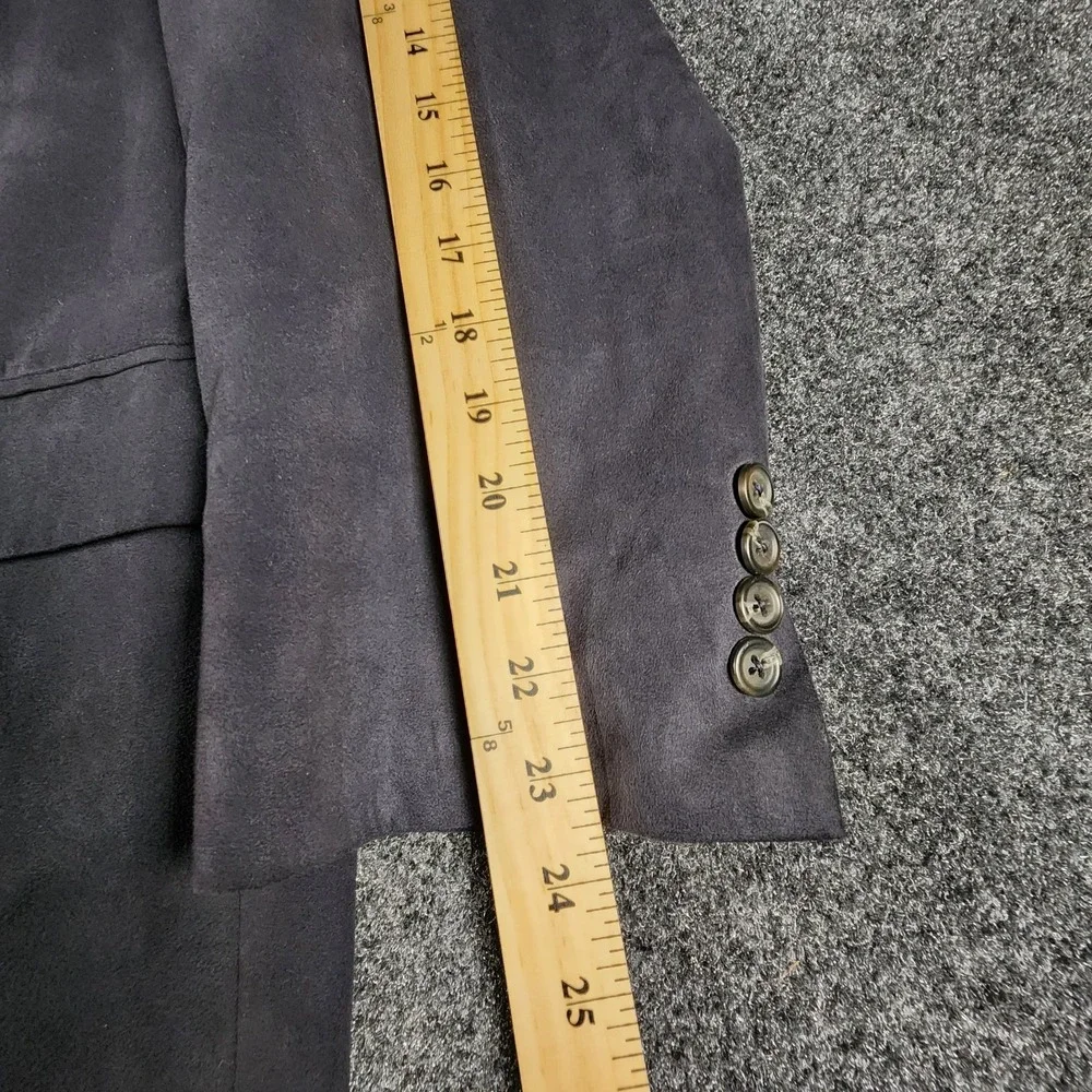 VTG Chaps Ralph Lauren Men's Velvet 3-Button Blazer Black 46R Sport‎ Coat Jacket